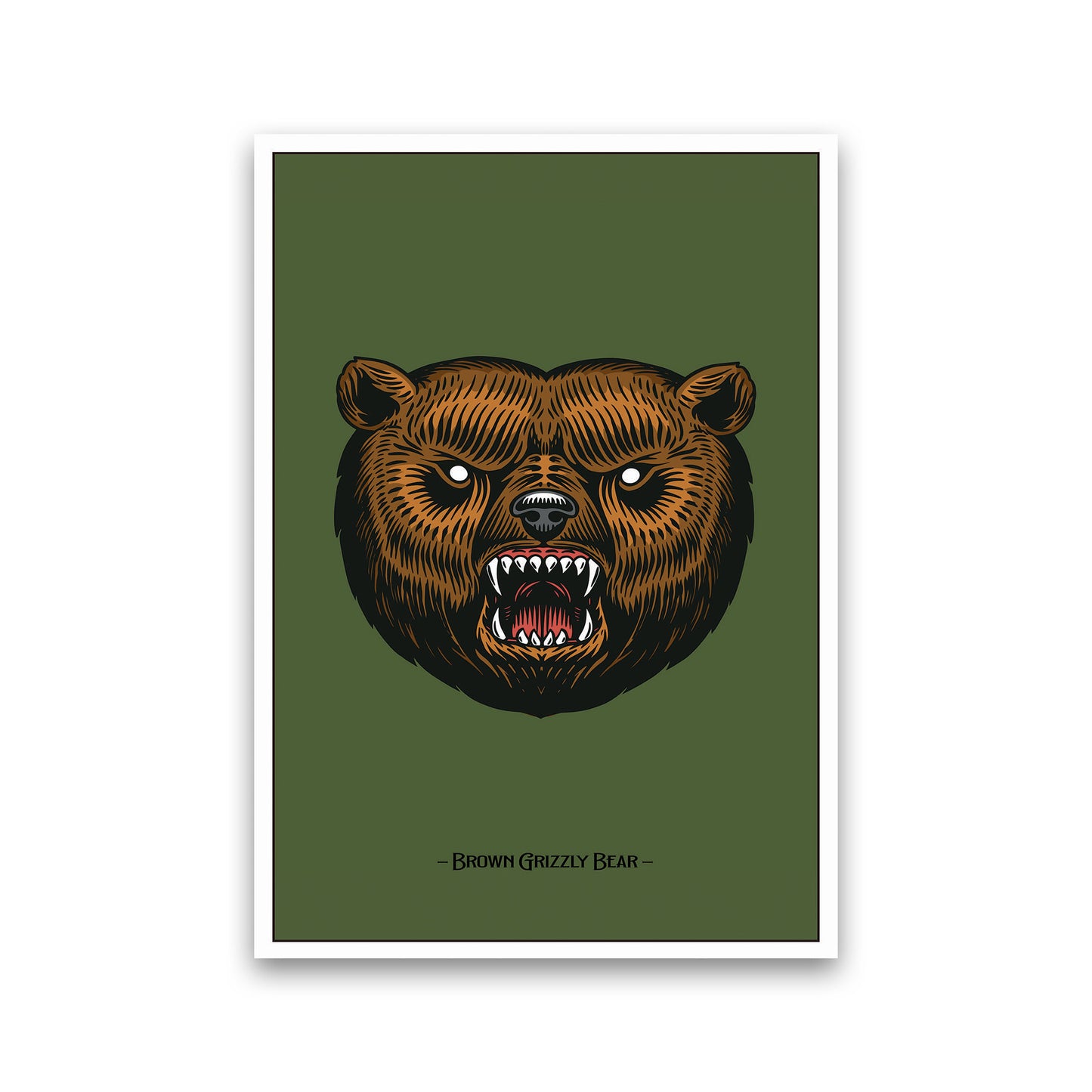 Brown Grizzly Bear Art Print by Jason Stanley Print Only