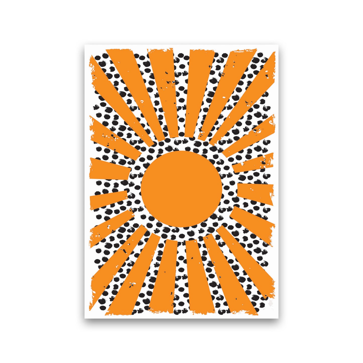 70's Inspired Sun Art Print by Jason Stanley Print Only