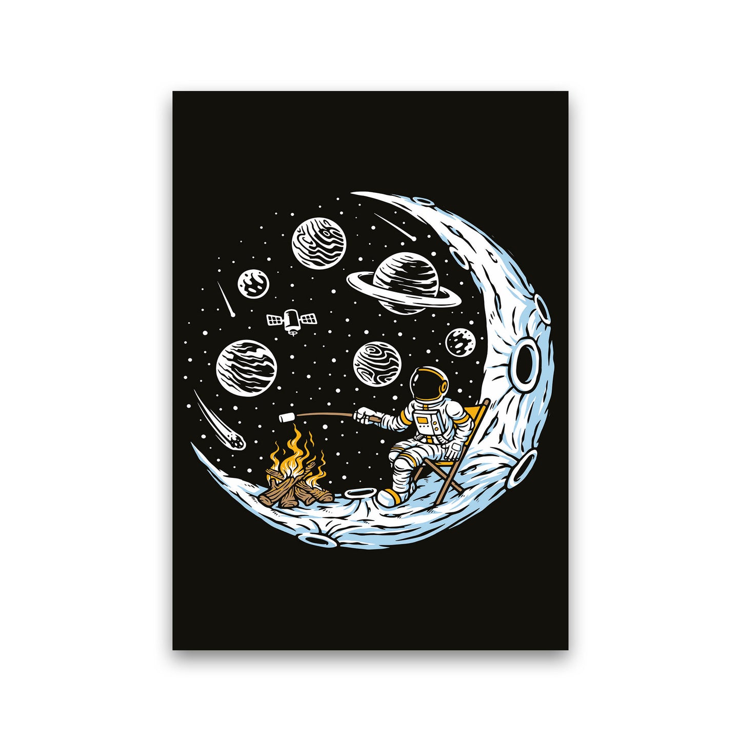Moon Camp Vibes Art Print by Jason Stanley Print Only