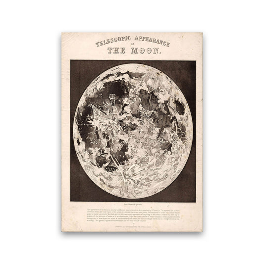 Telescopic Appearance Of The Moon Art Print by Jason Stanley Print Only