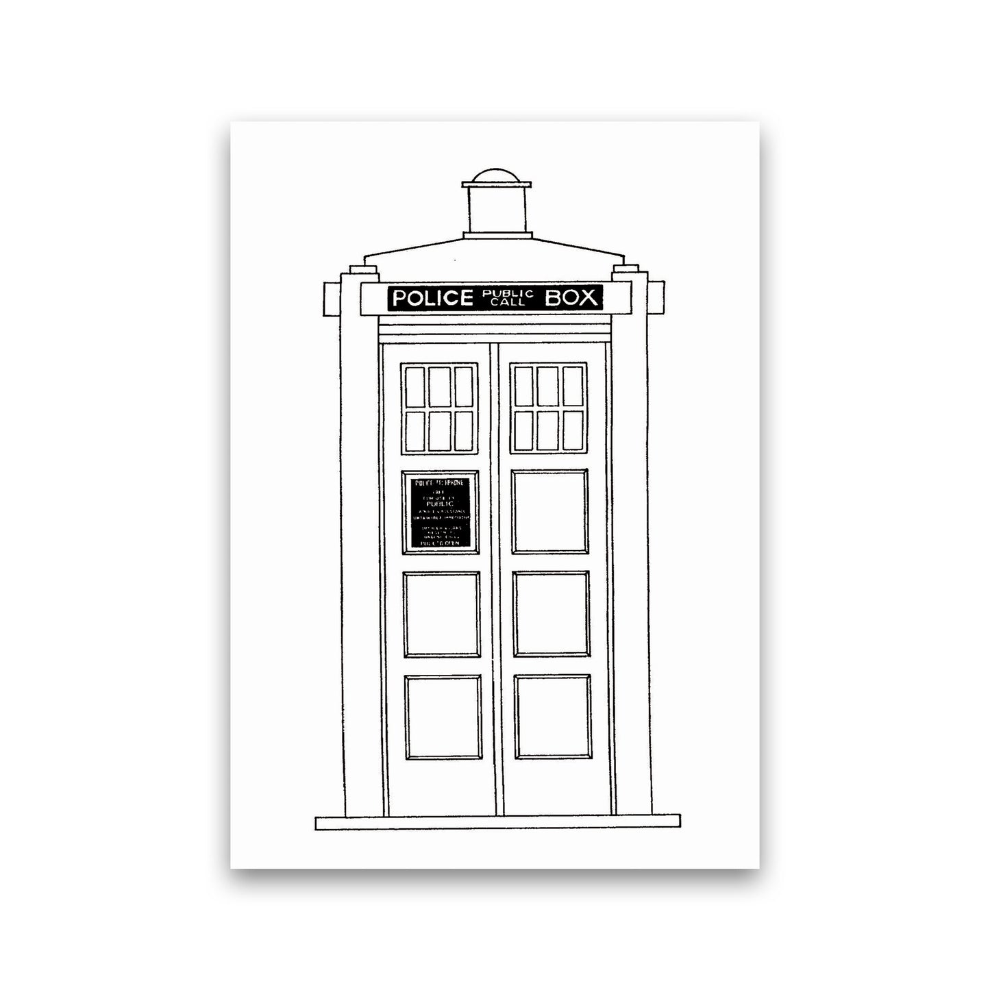 Police Call Box Patent Art Print by Jason Stanley Print Only
