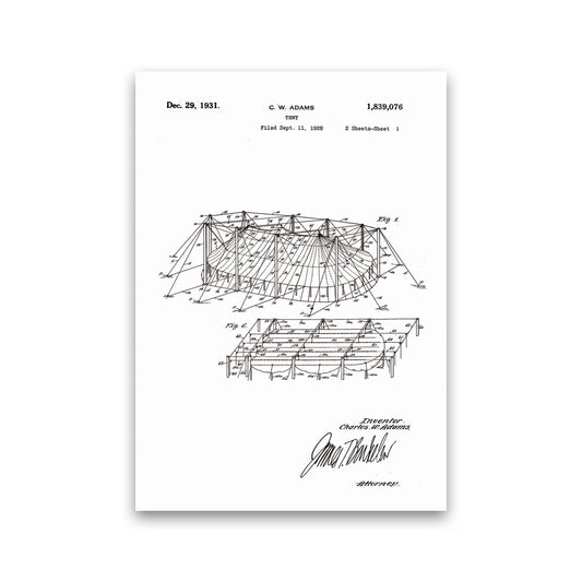 Carnival Tent Patent Art Print by Jason Stanley Print Only