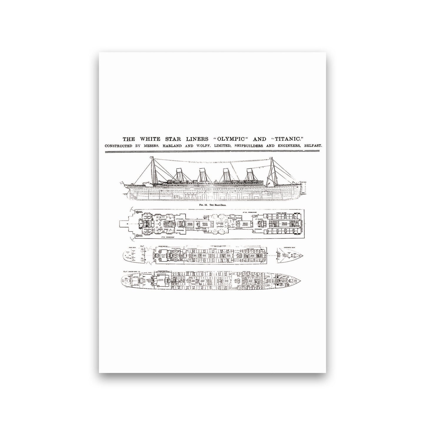 Titanic Patent 2 Art Print by Jason Stanley Print Only