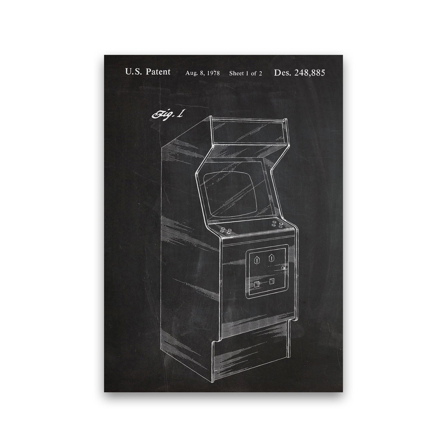 Arcade Game Patent Art Print by Jason Stanley Print Only