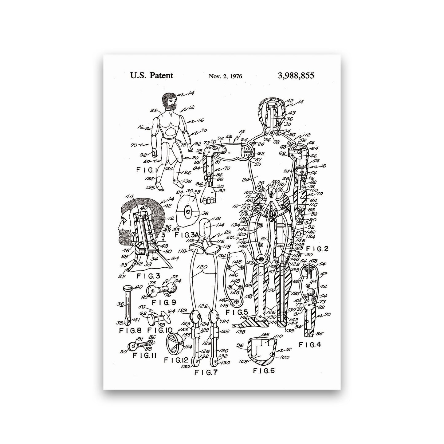 Kids Toy Patent Art Print by Jason Stanley Print Only