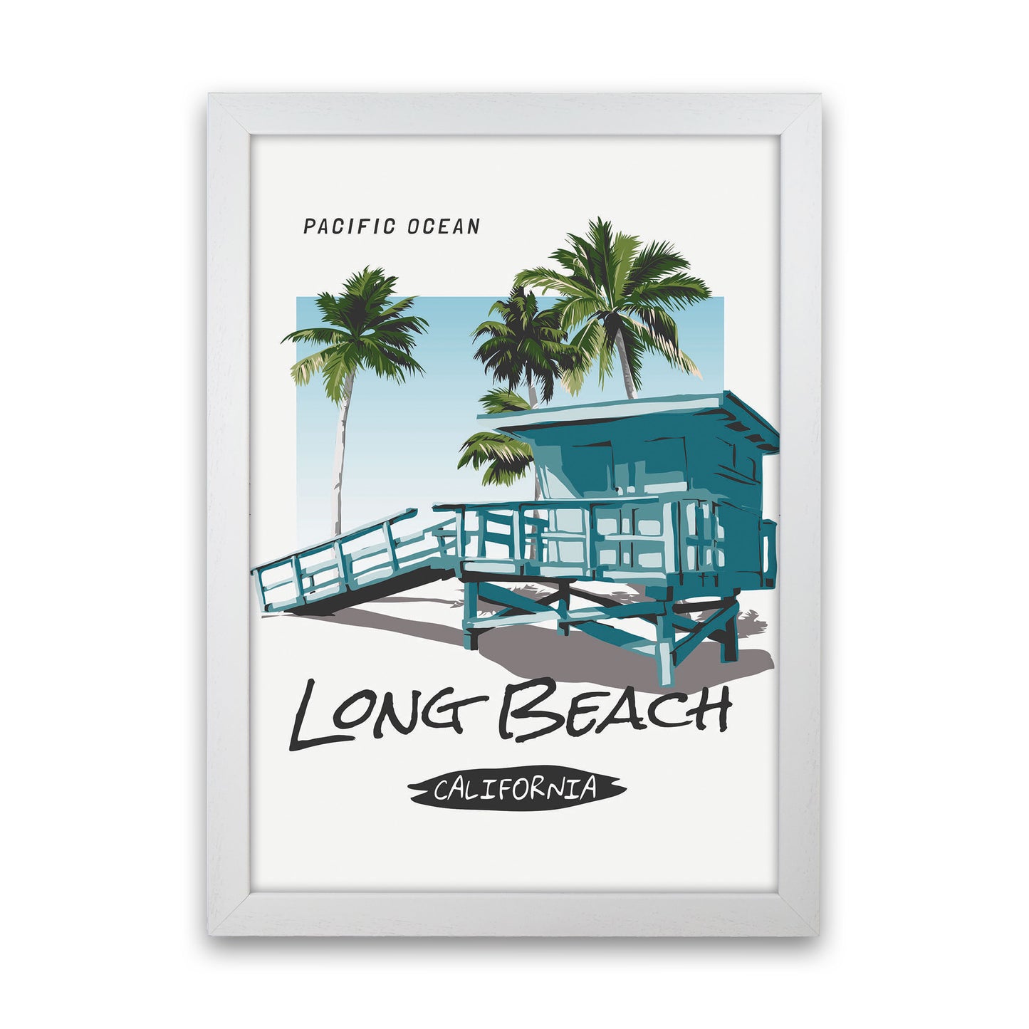 Going, Going, Back, Back, To, Cali, Cali Art Print by Jason Stanley White Grain