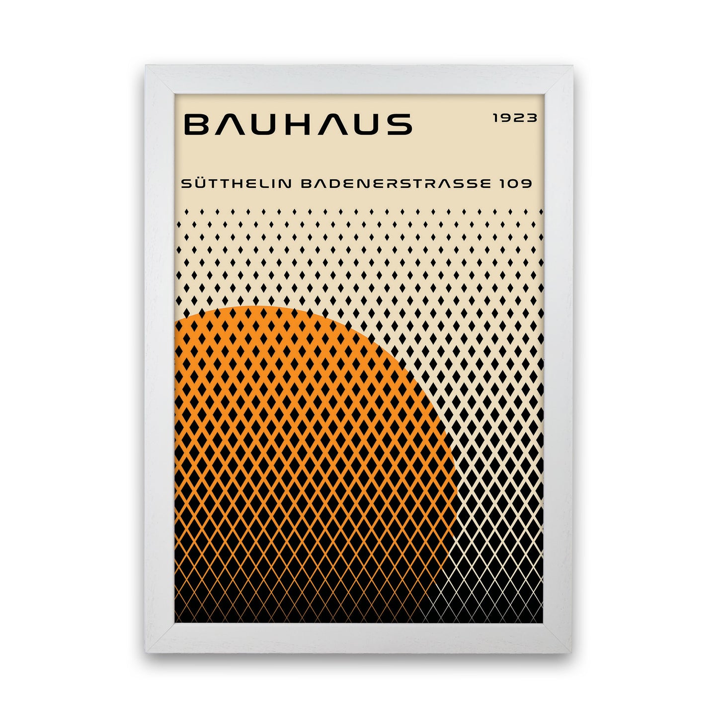 Bauhaus Geometric Yellow Art Print by Jason Stanley White Grain