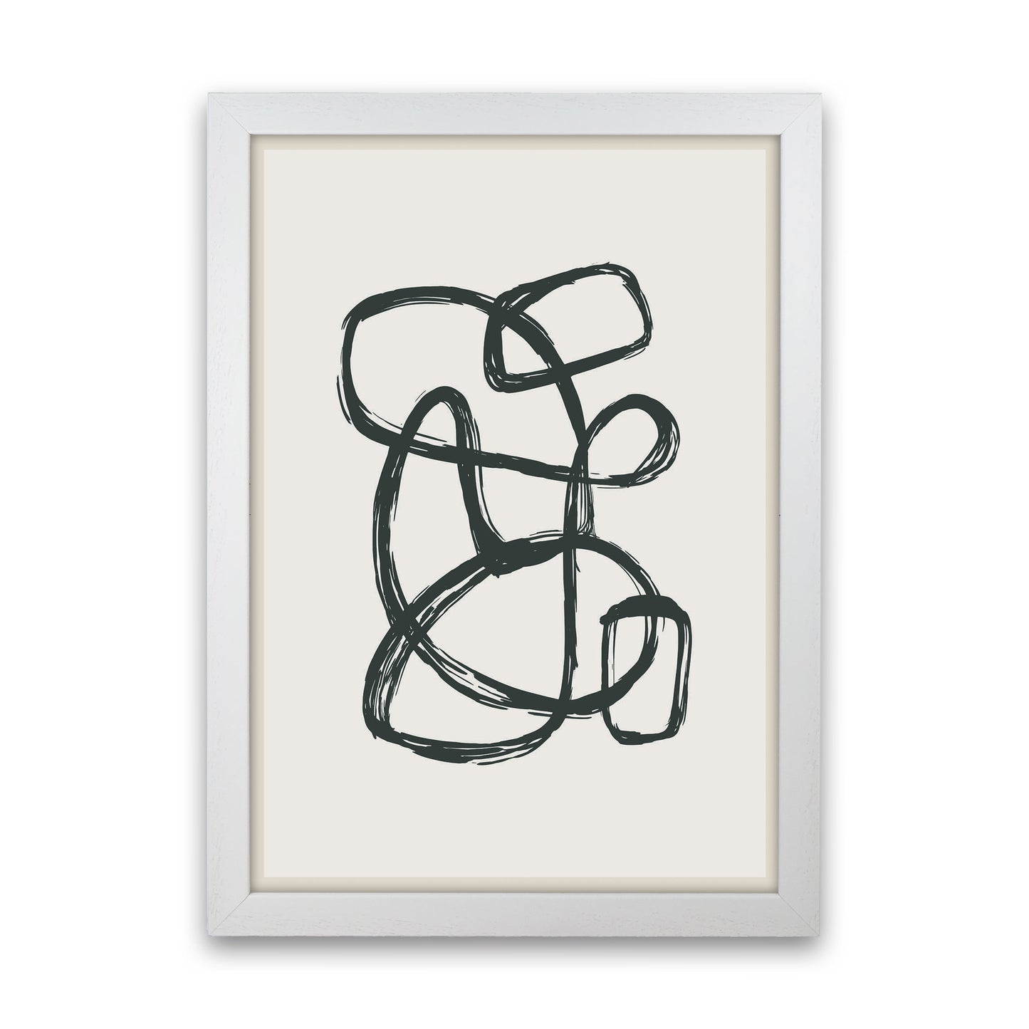 Modern Abstract Shapes 1 Art Print by Jason Stanley White Grain