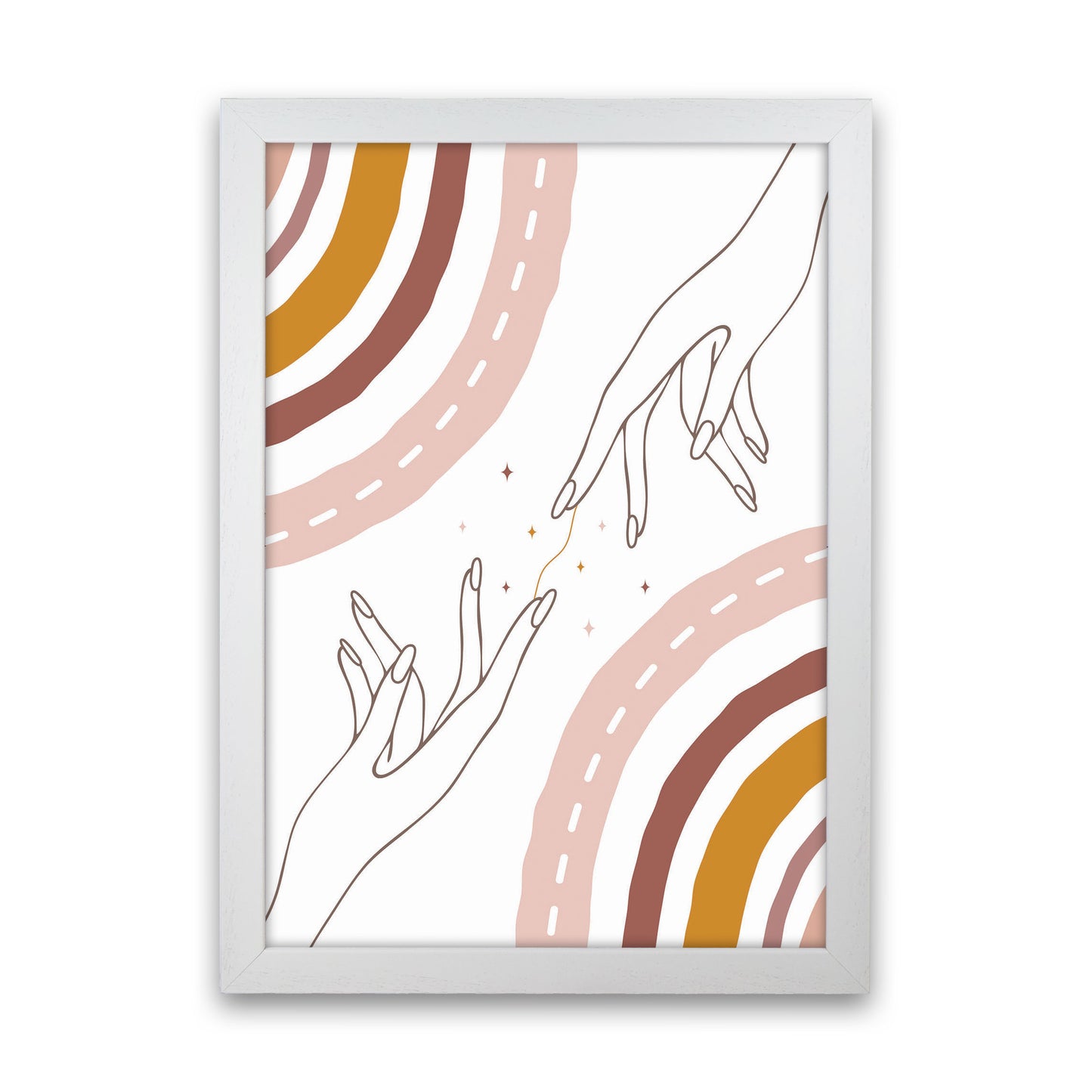 We Are All Connected Art Print by Jason Stanley White Grain