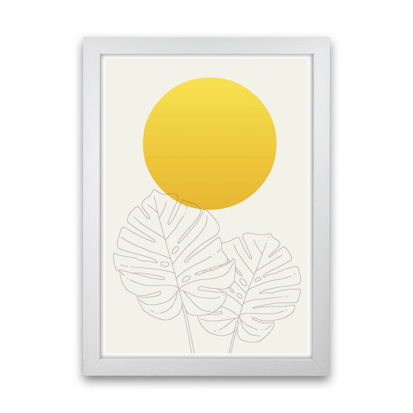 Botanical Yellow 1 Art Print by Jason Stanley White Grain