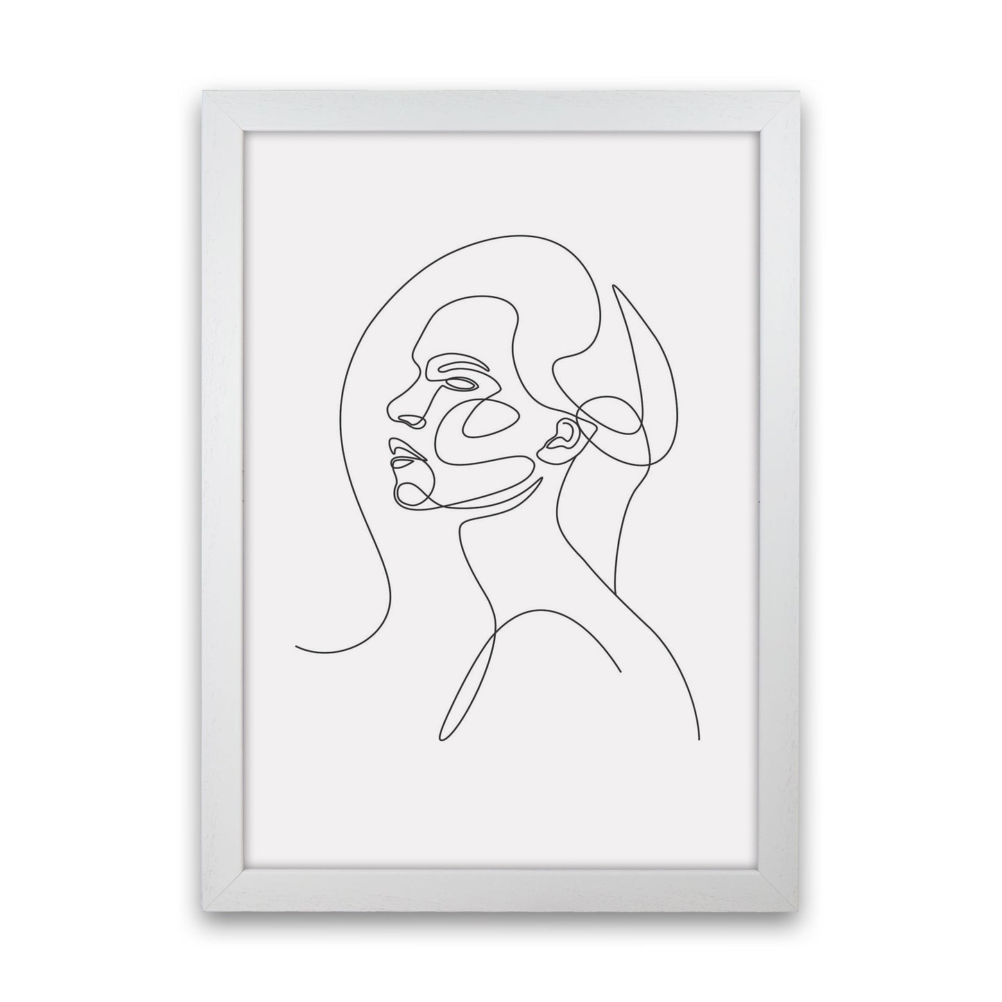 Woman Line Drawing Art Print by Jason Stanley White Grain