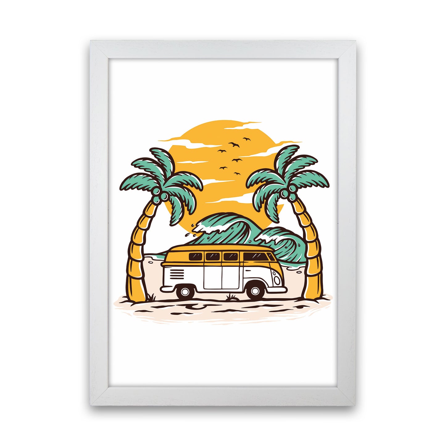 Between Two Palms Art Print by Jason Stanley White Grain