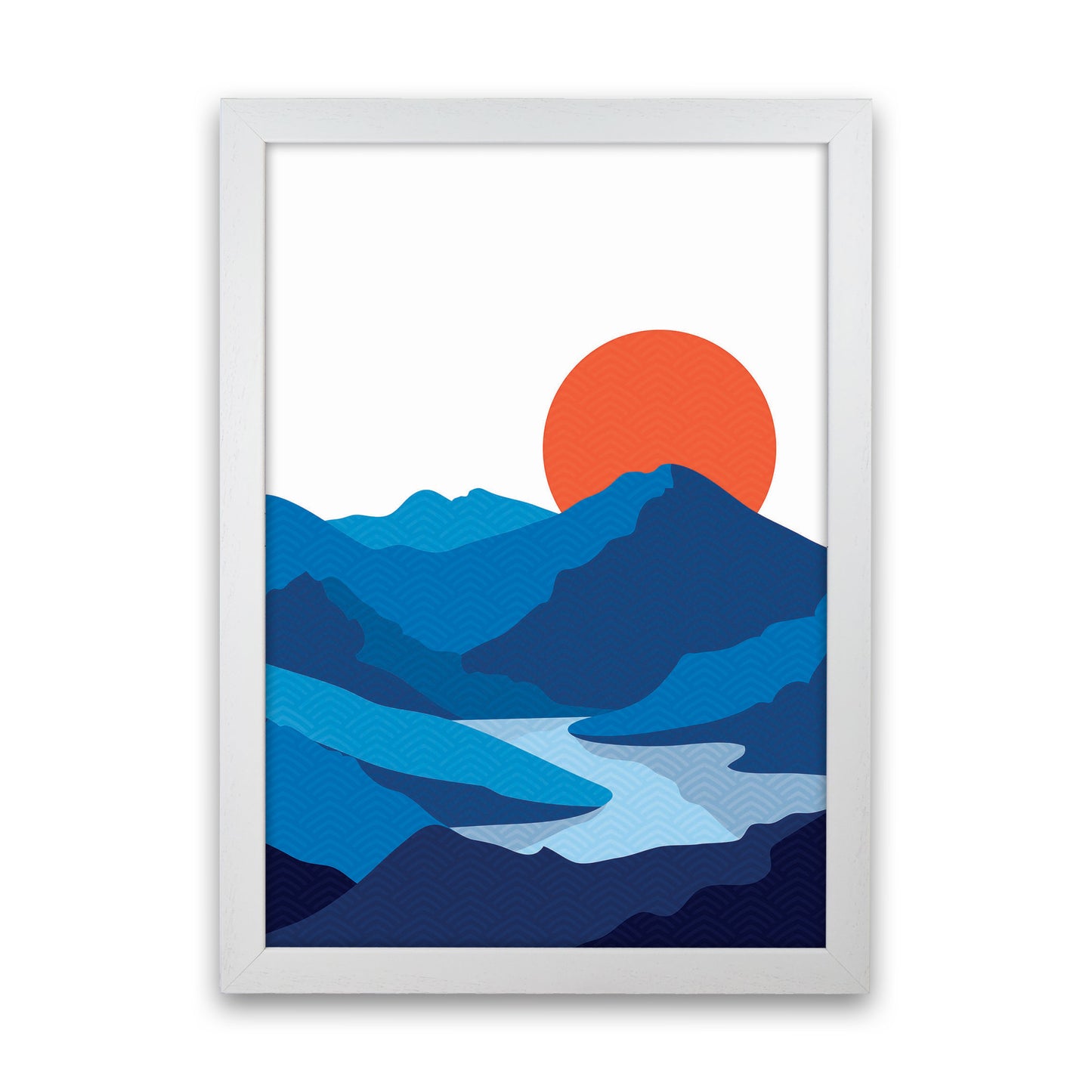 Japanese Mountain Art Print by Jason Stanley White Grain