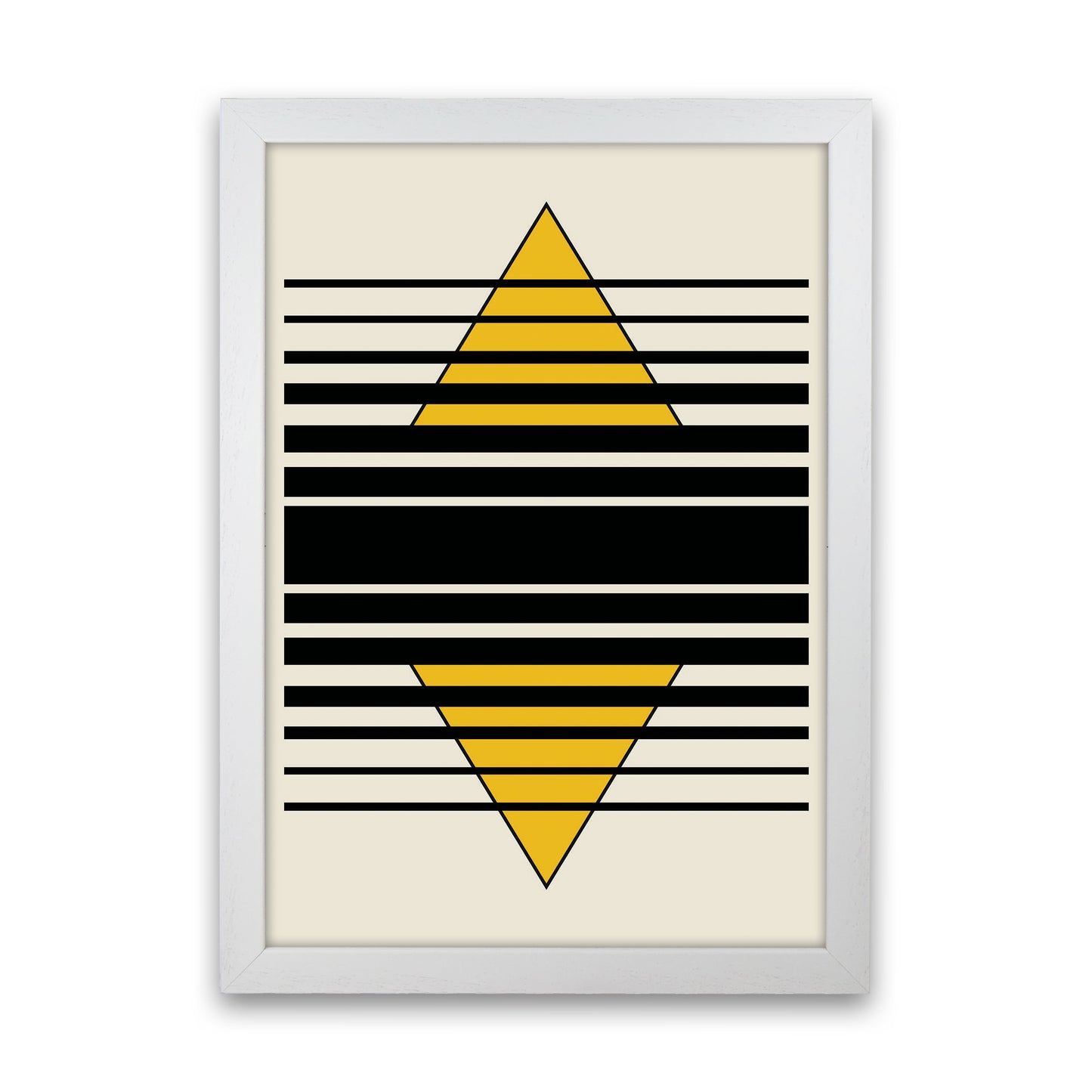 Geometric Pyramid Art Print by Jason Stanley White Grain