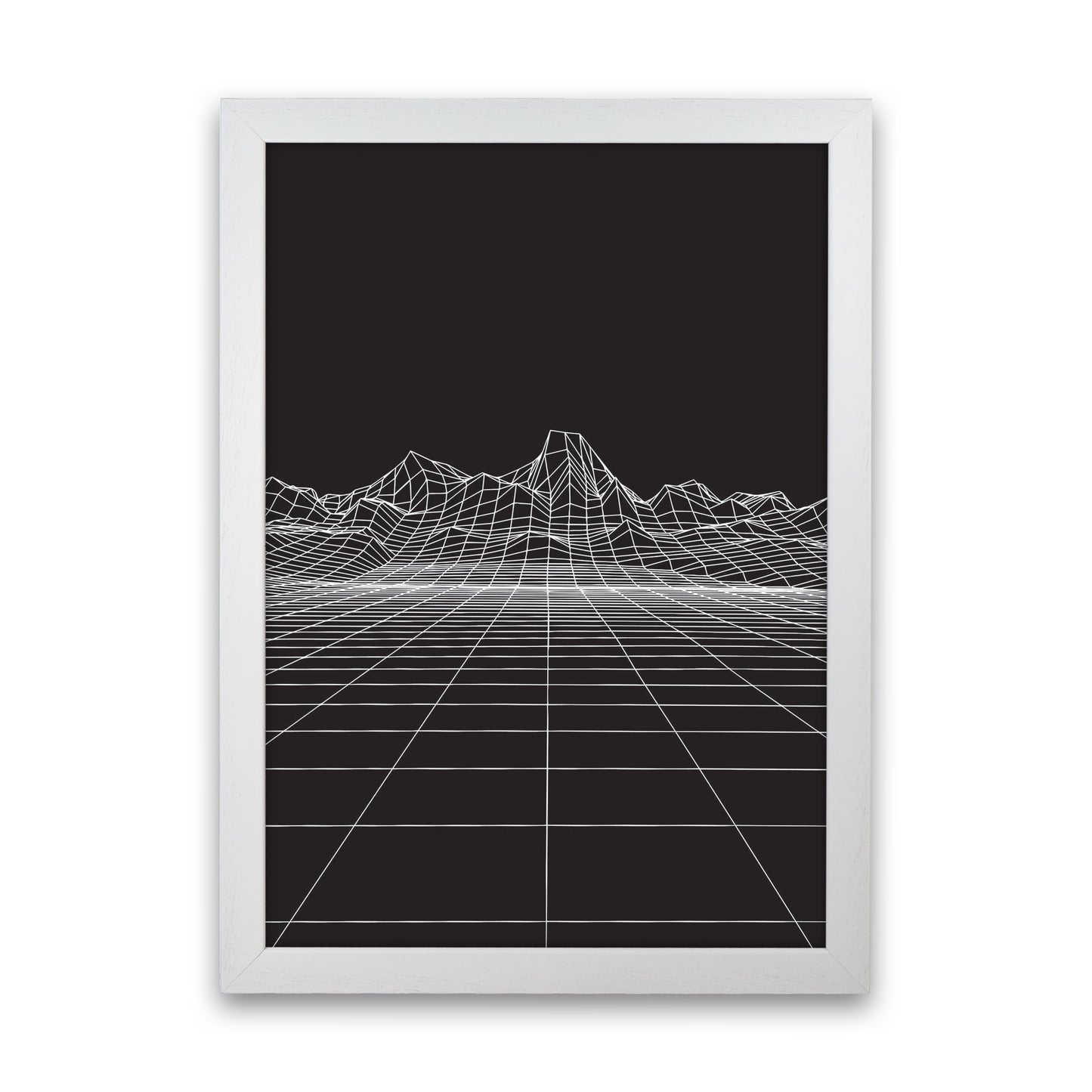 Line Mountains #2 Art Print by Jason Stanley White Grain