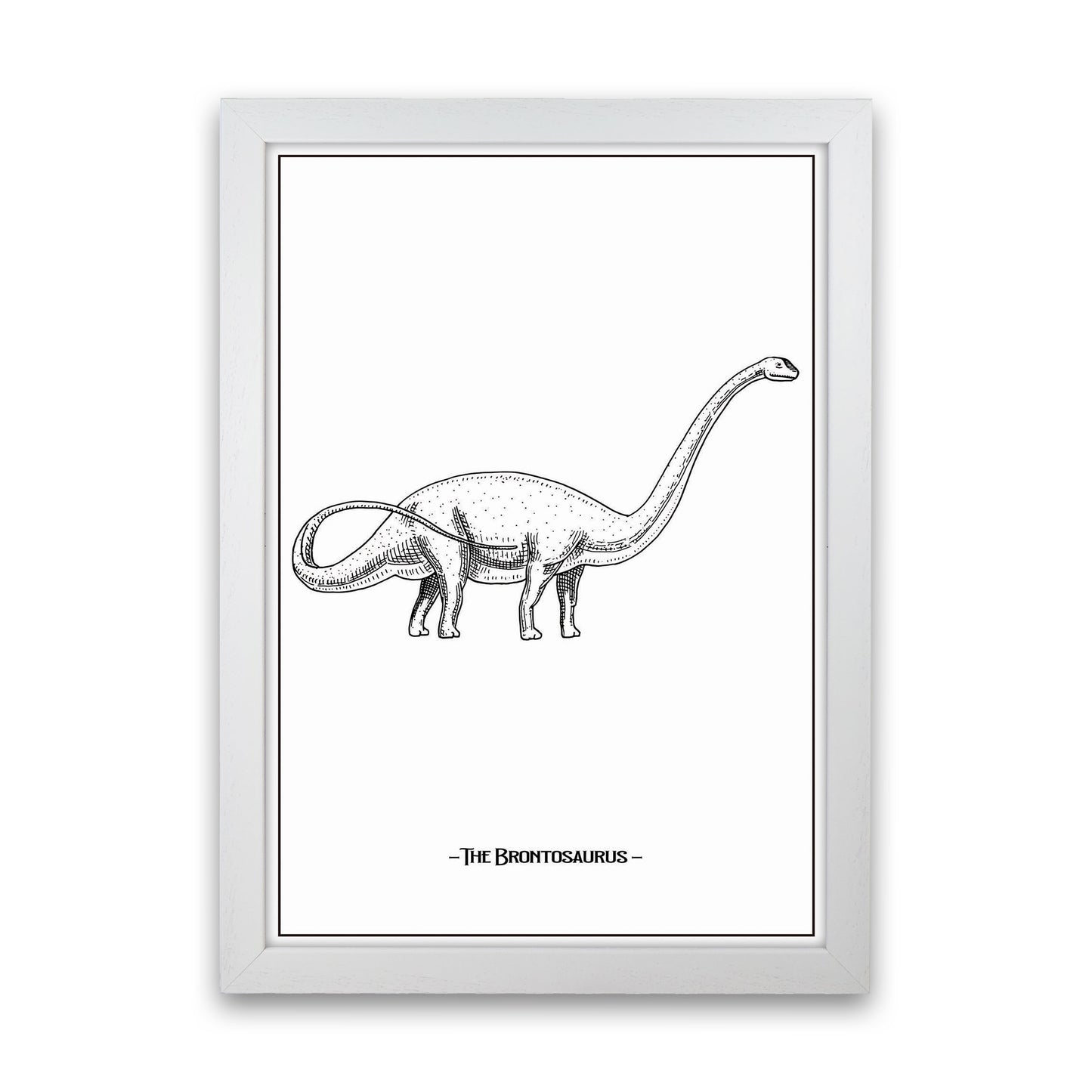 The Brontosaurus Art Print by Jason Stanley White Grain