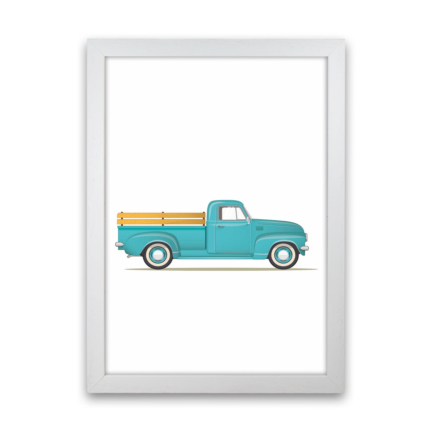 Old Trusty Pickup Art Print by Jason Stanley White Grain