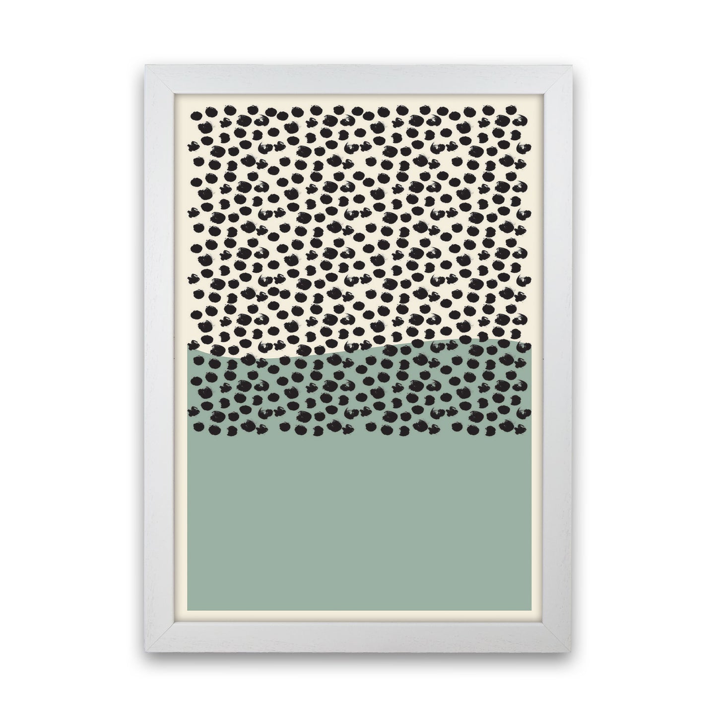 Green Midcentury Art Print by Jason Stanley White Grain
