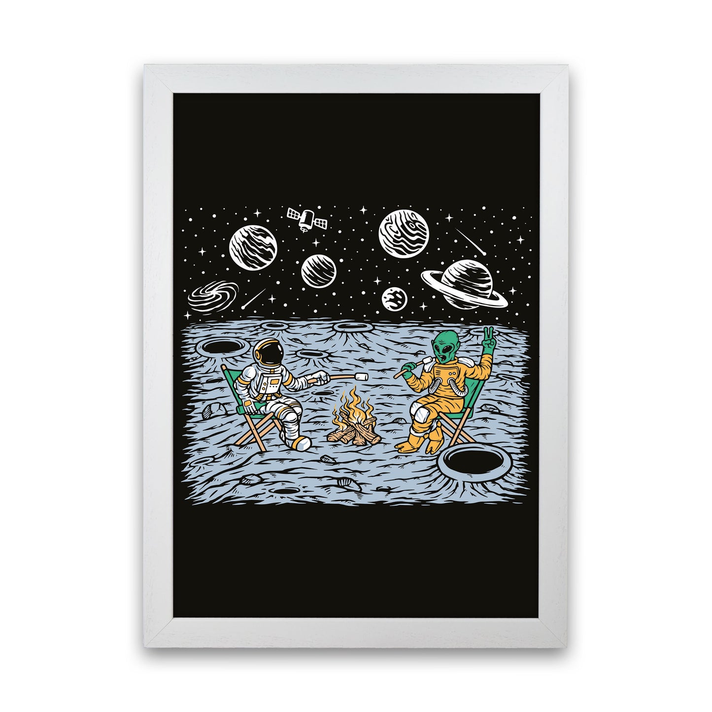 Space Camp Vibes Art Print by Jason Stanley White Grain