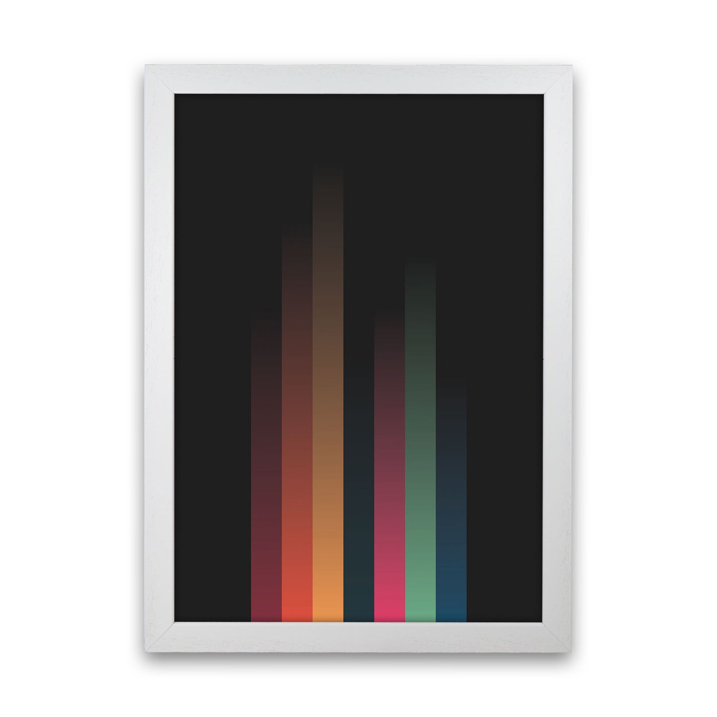 Faded Stripes 3 Art Print by Jason Stanley White Grain