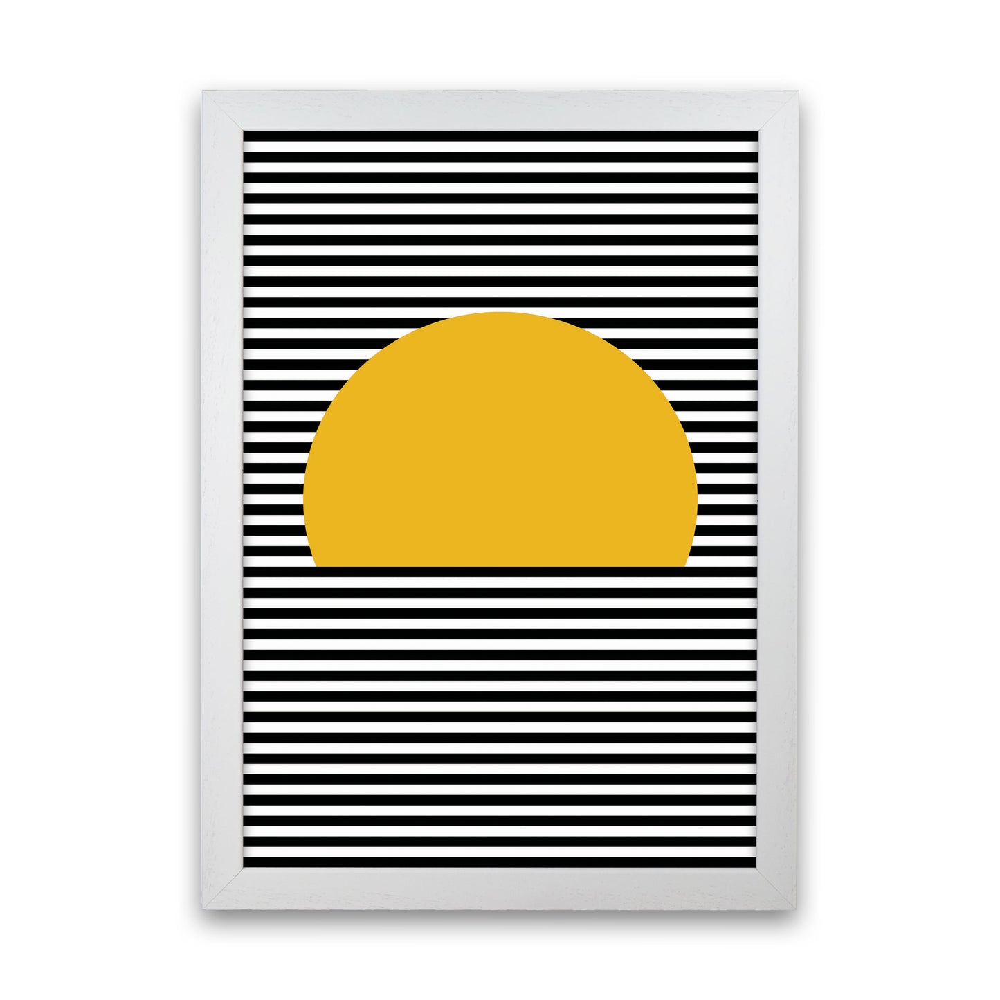 Sunset Line Art Art Print by Jason Stanley White Grain