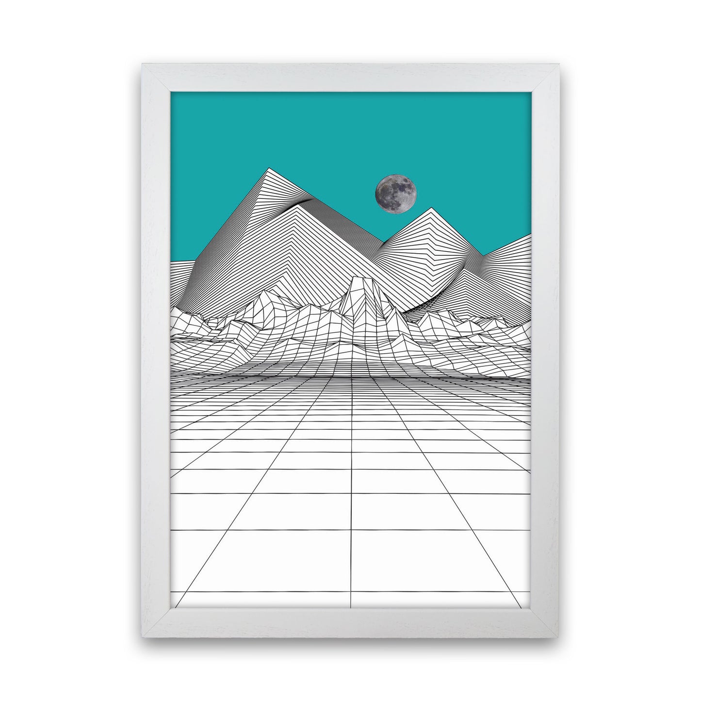 White Moon Rise Art Print by Jason Stanley White Grain