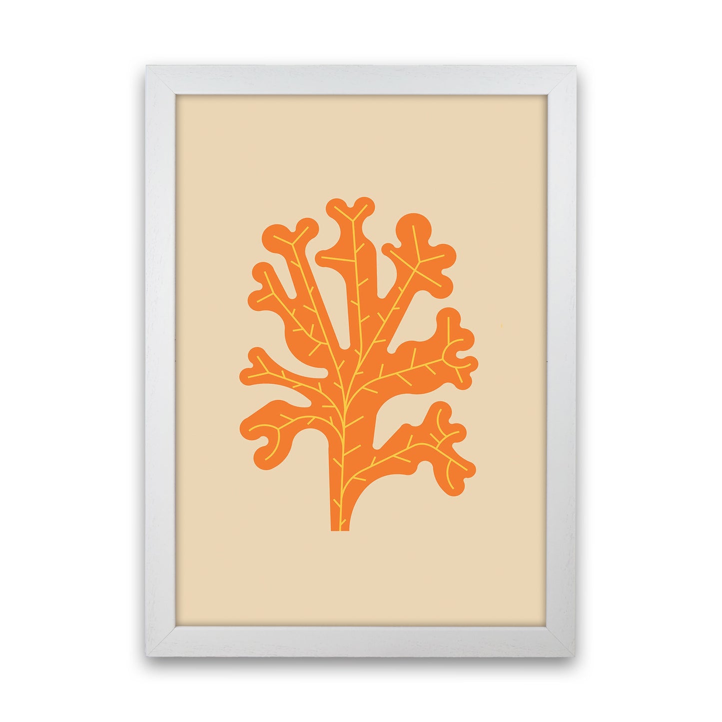 Orange Seaweed Art Print by Jason Stanley White Grain
