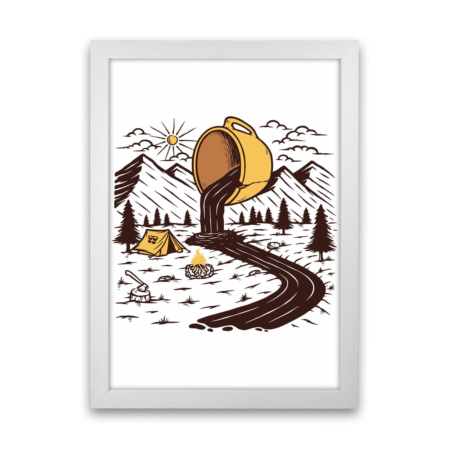 Coffee Is Life Art Print by Jason Stanley White Grain