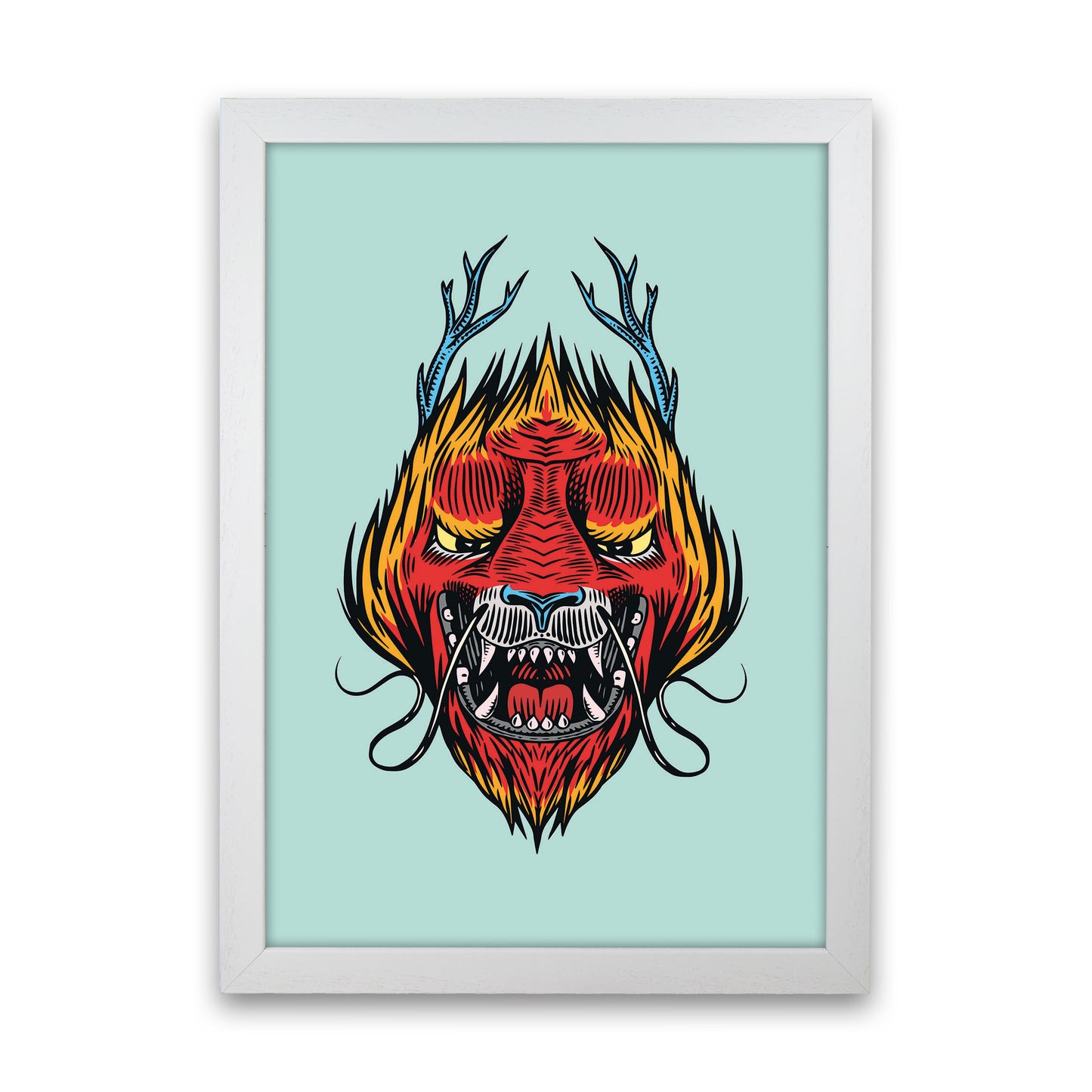 Chinese Dragon Art Print by Jason Stanley White Grain