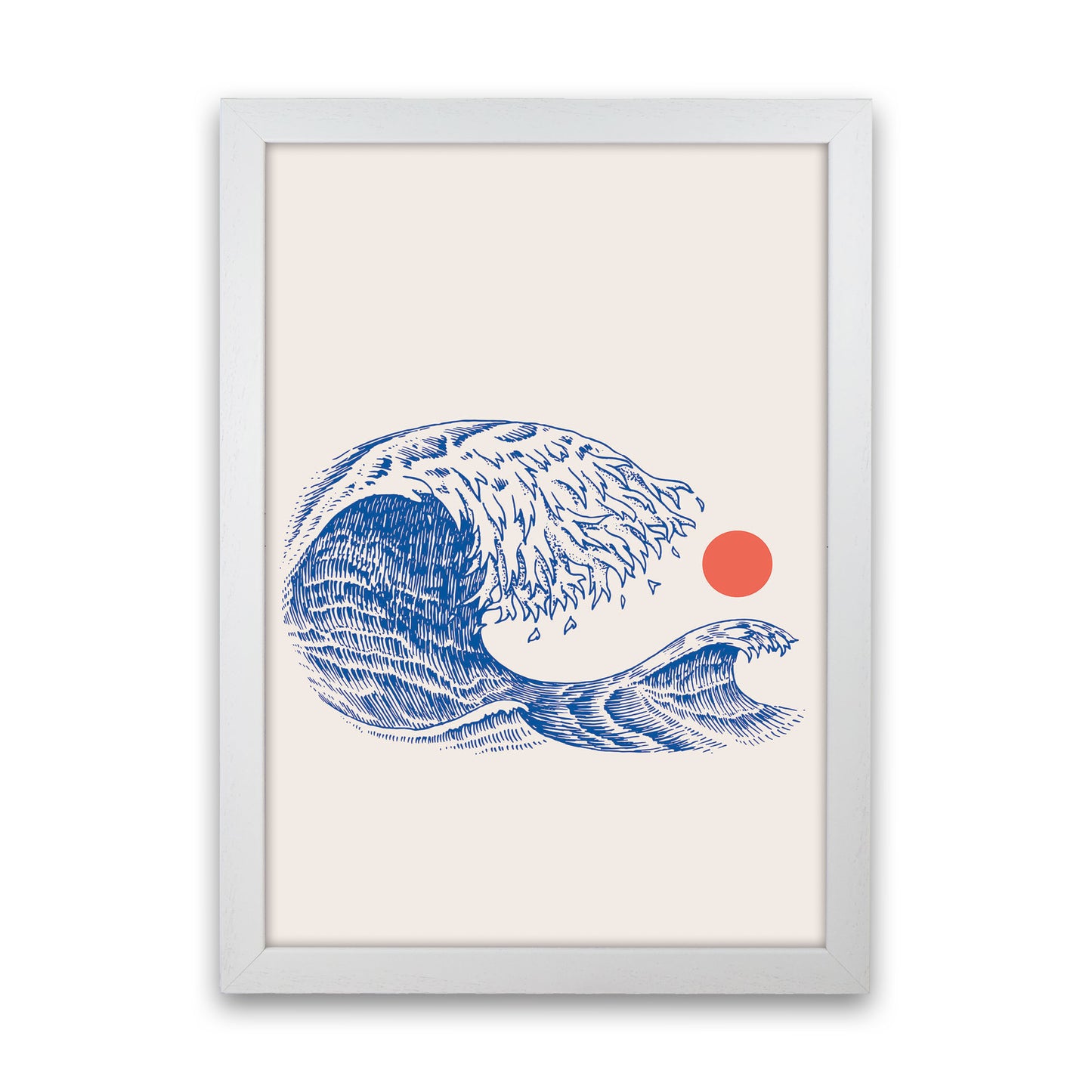 The Wave II Art Print by Jason Stanley White Grain