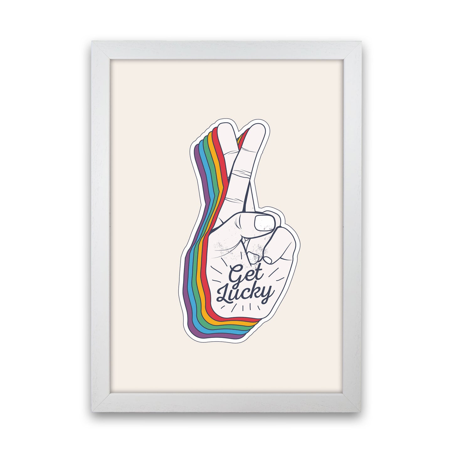 Get Lucky!! Art Print by Jason Stanley White Grain