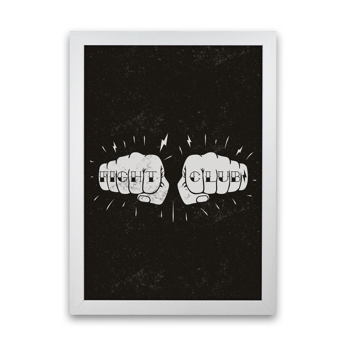 Fight Club Art Print by Jason Stanley White Grain