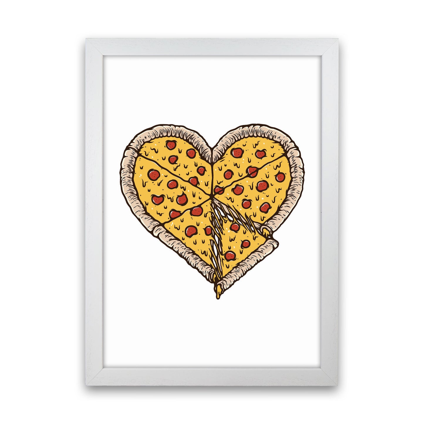 I Love Pizza Art Print by Jason Stanley White Grain