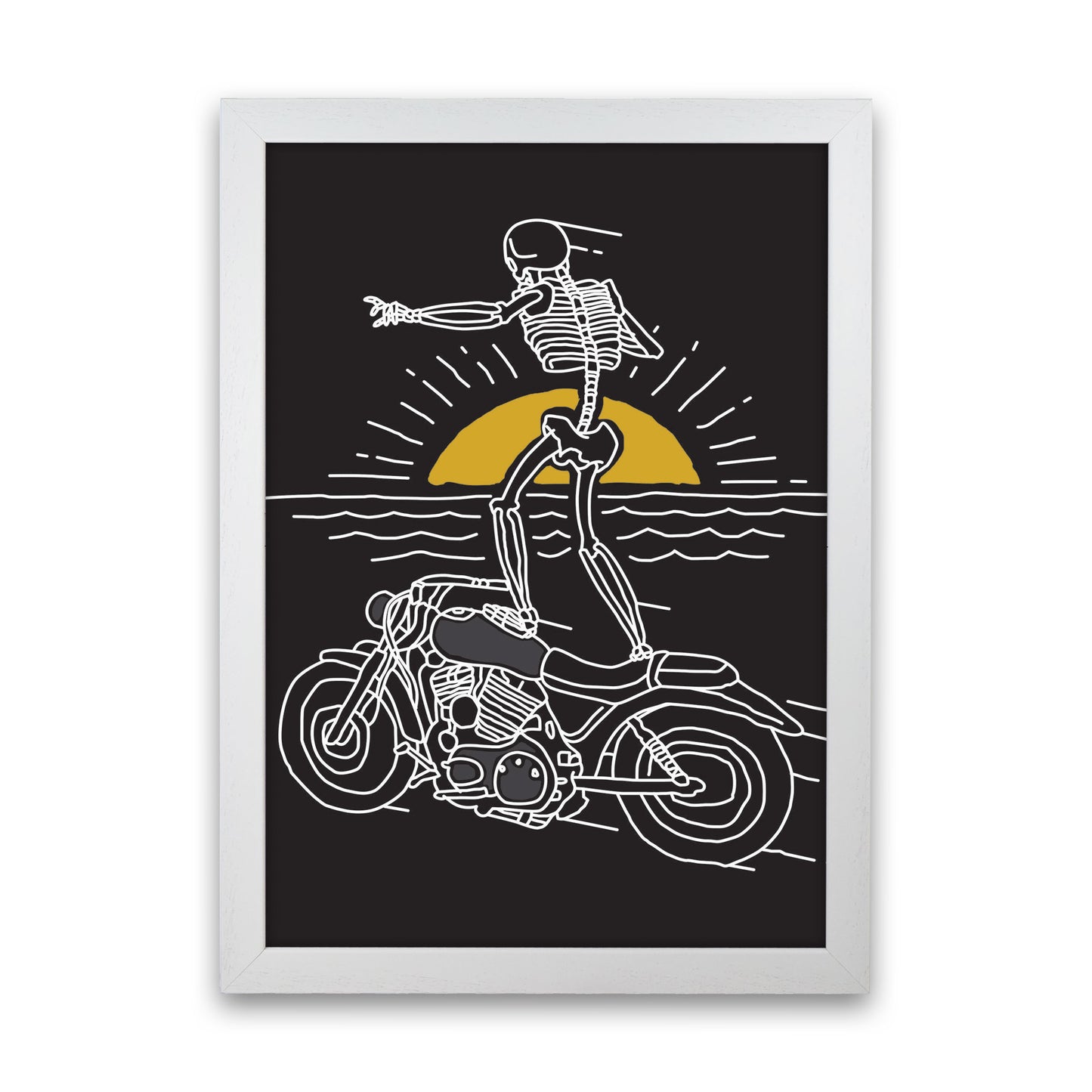 Freedom Rider Art Print by Jason Stanley White Grain