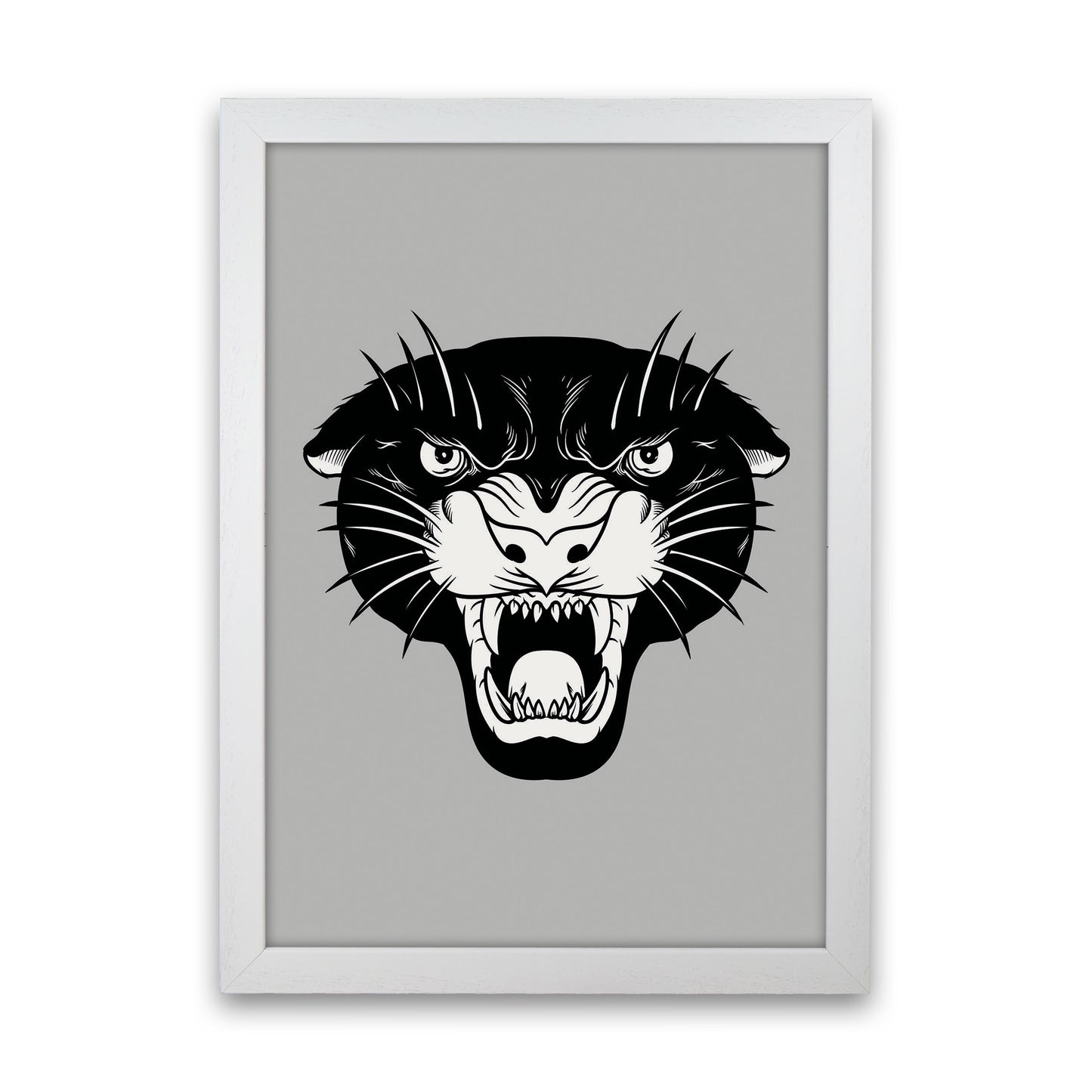 Vintage Panther Art Print by Jason Stanley White Grain