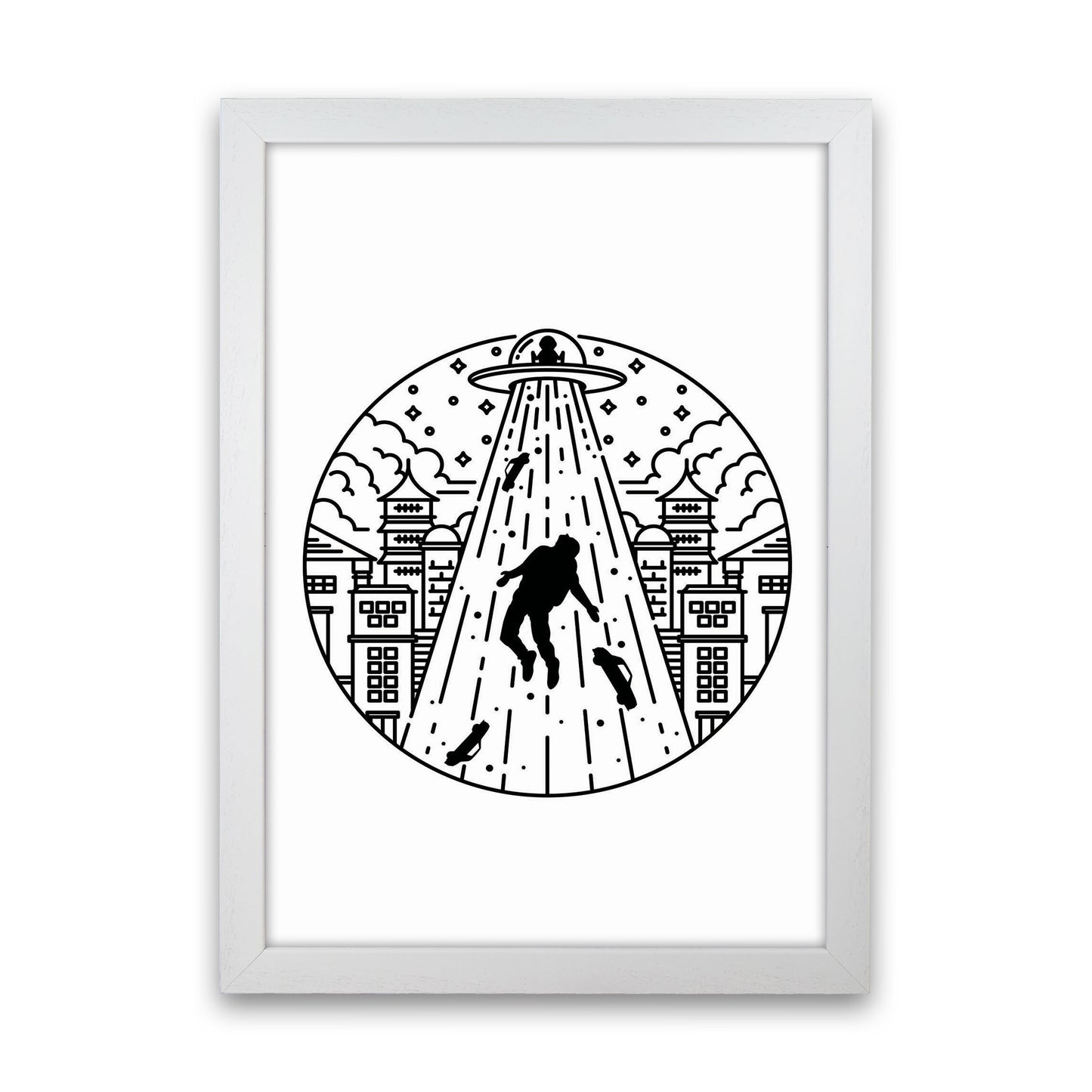 Alien Invasion Art Print by Jason Stanley White Grain