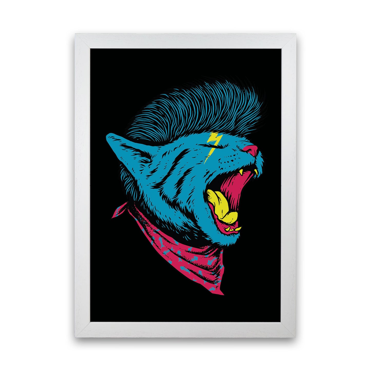 The Killer Cat Art Print by Jason Stanley White Grain