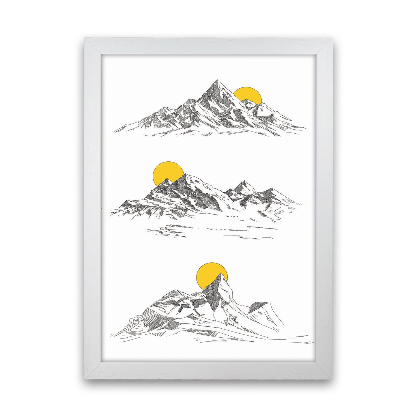 Sunny Mountains Art Print by Jason Stanley White Grain