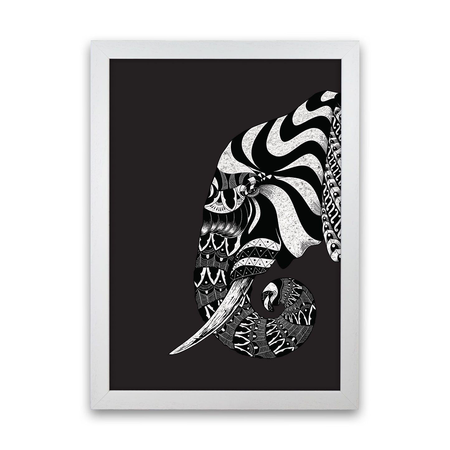 Ornate Elephant Art Print by Jason Stanley White Grain