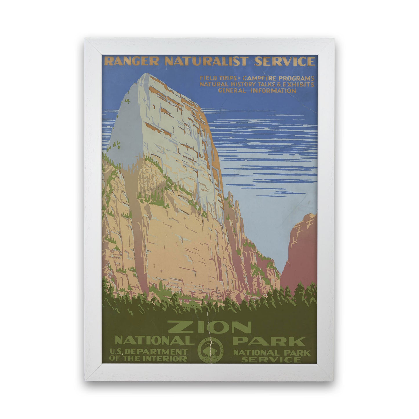 Zion National Park Art Print by Jason Stanley White Grain