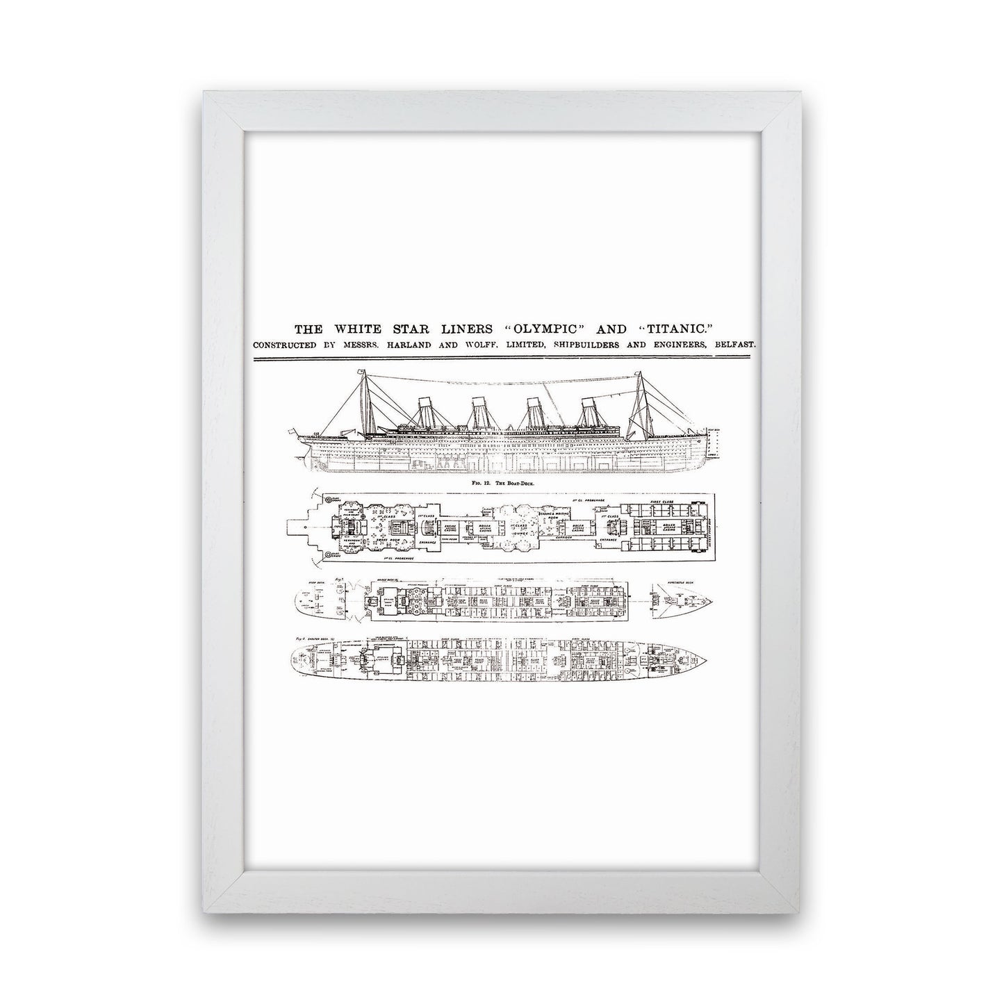 Titanic Patent 2 Art Print by Jason Stanley White Grain