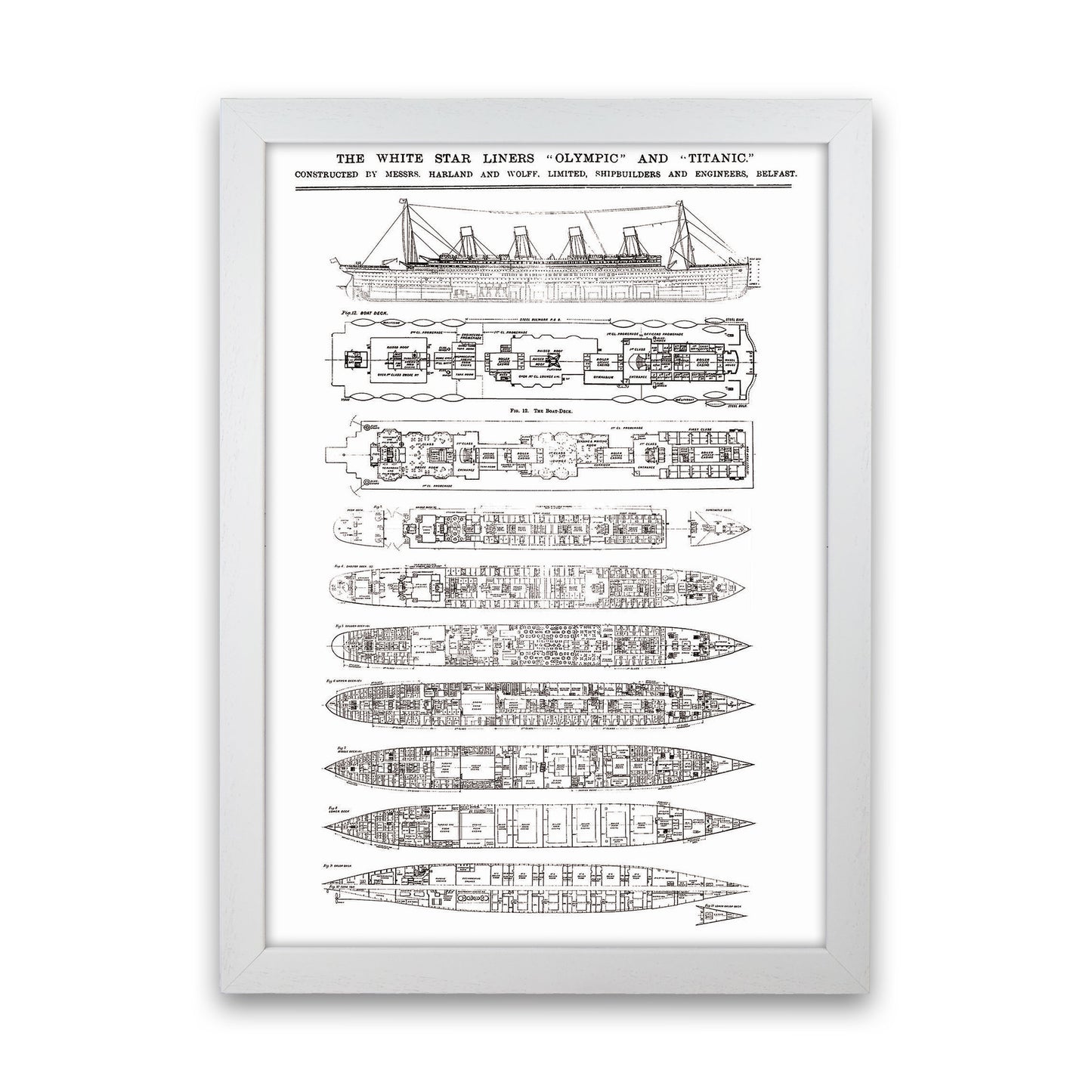Titanic Patent Art Print by Jason Stanley White Grain