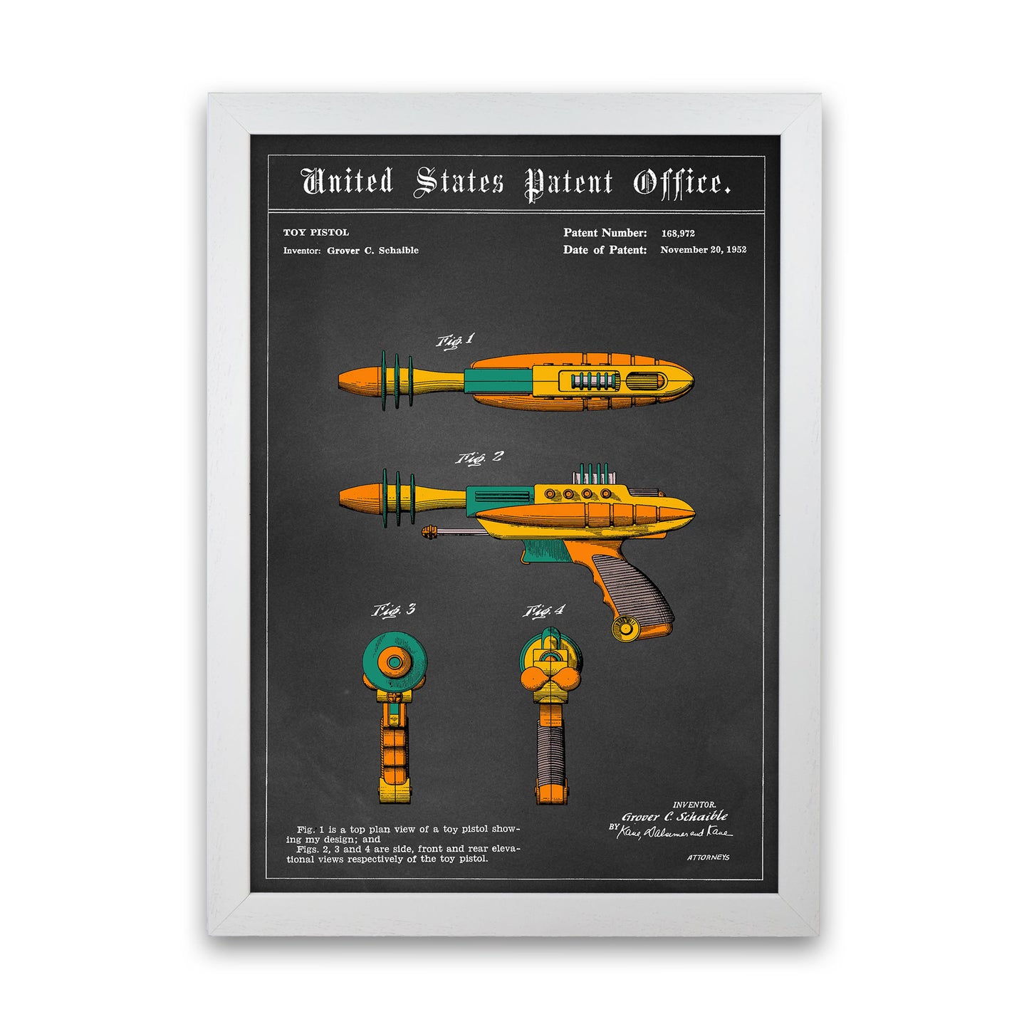 Raygun Art Print by Jason Stanley White Grain