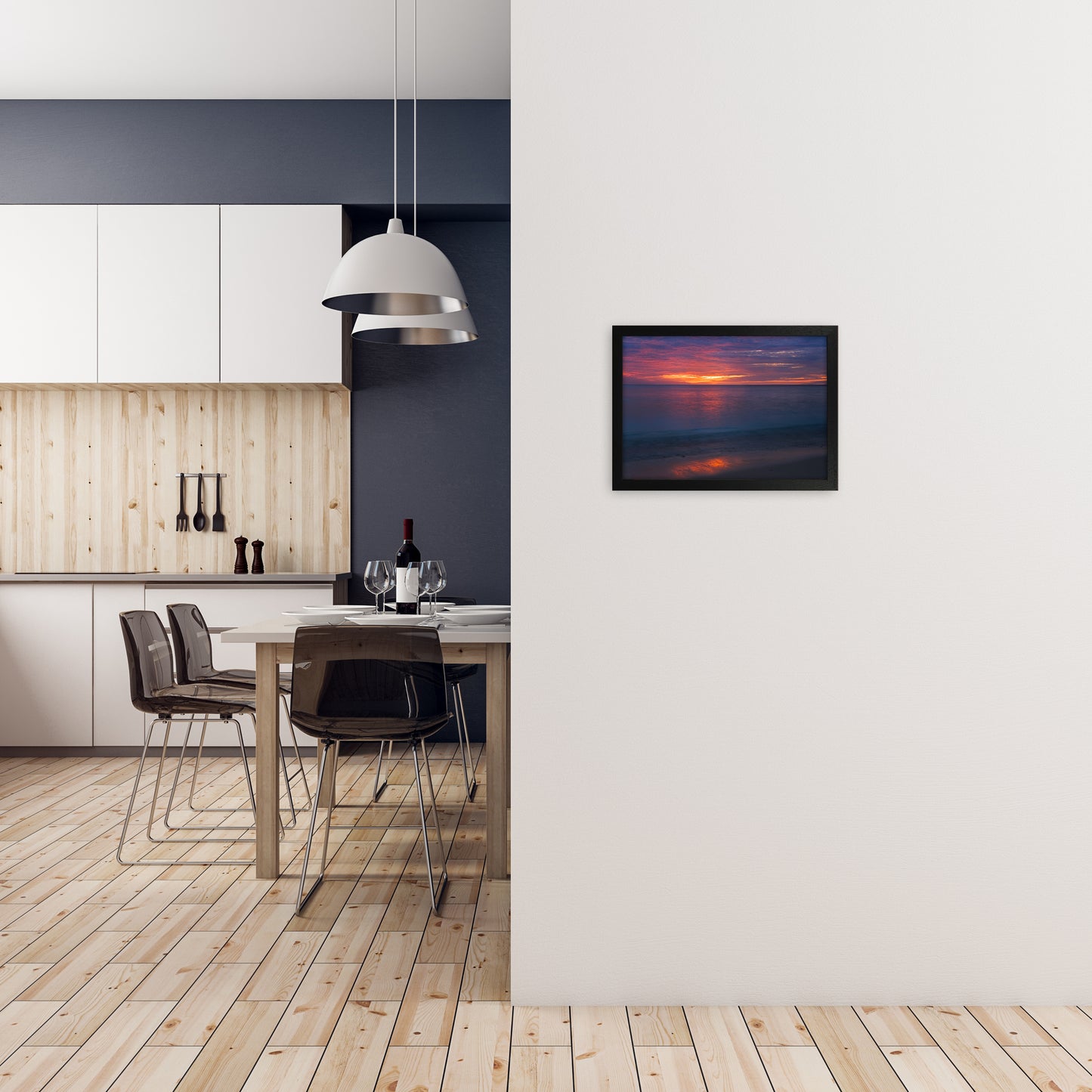 Monet Sunrise Art Print by Karsten Wrobel A3 White Frame
