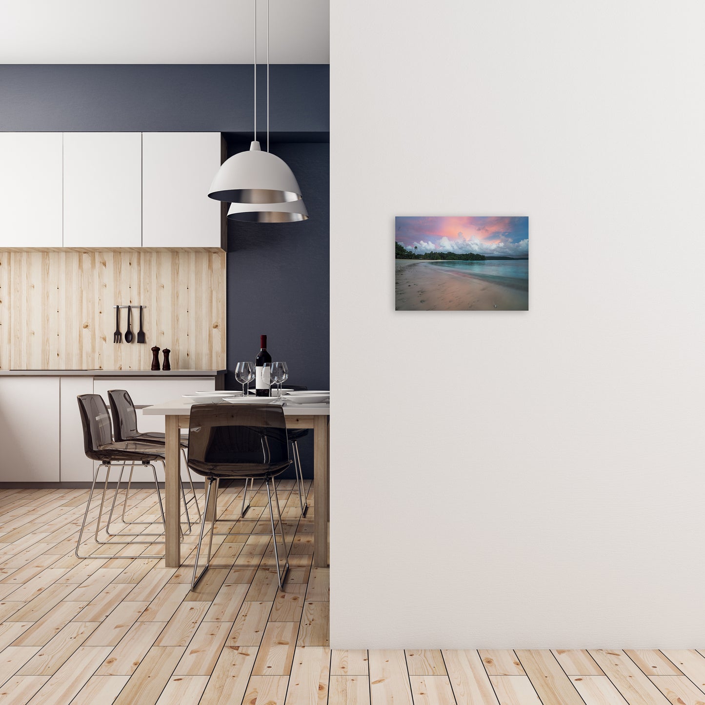 Champagne Sunrise Art Print by Karsten Wrobel A3 Black Frame