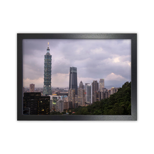 Goodnight Taipei Art Print by Karsten Wrobel Black Grain