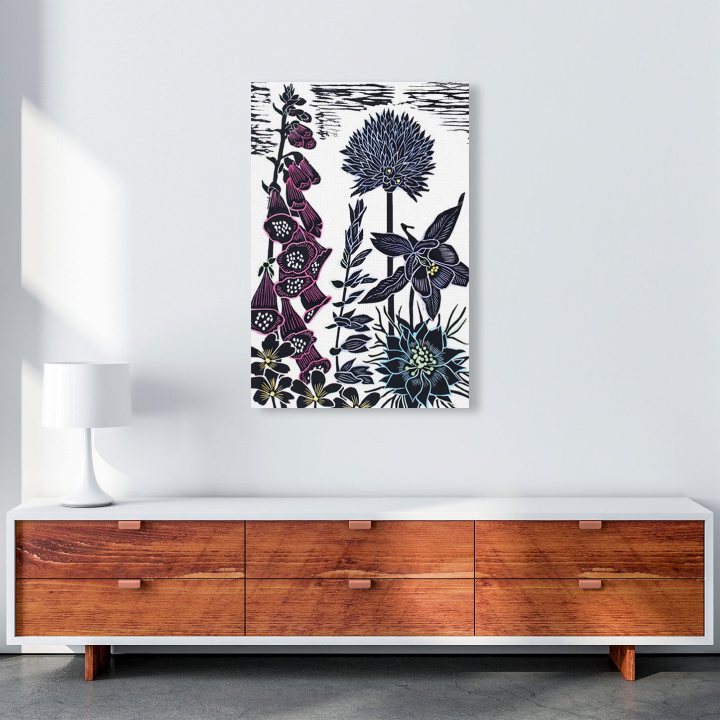 Foxgloves Art Print by Kate Heiss A1 Canvas
