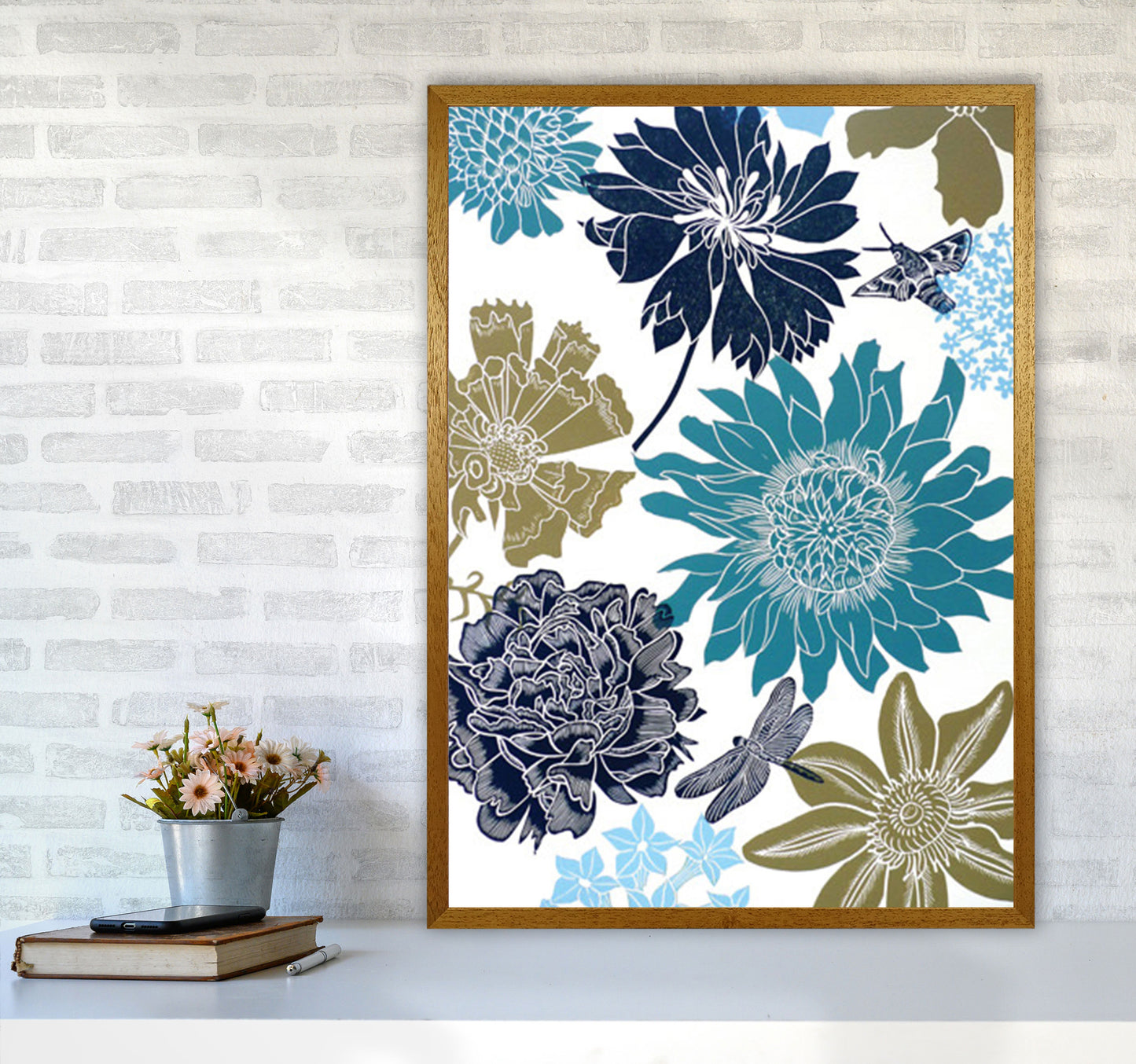 CottageGarden 9 postcard Art Print by Kate Heiss A1 Print Only