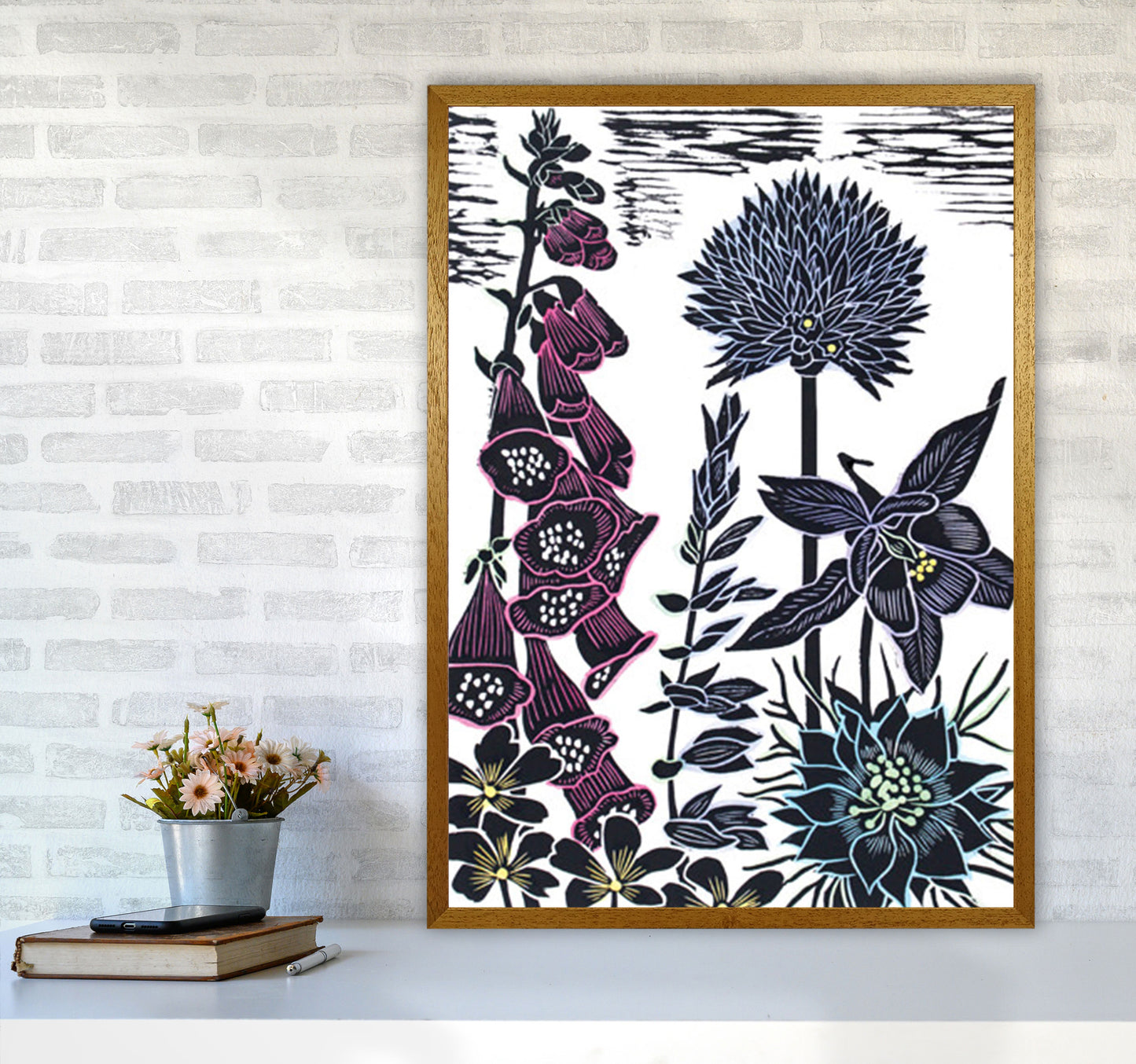Foxgloves Art Print by Kate Heiss A1 Print Only