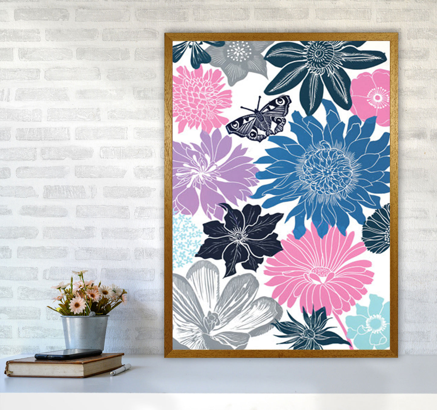 Cottage Garden 18 postcard Art Print by Kate Heiss A1 Print Only